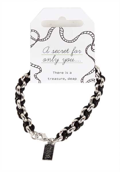 Mint Grapevine Bracelet Argento - Nero Uomo Braccialetto (G8262)